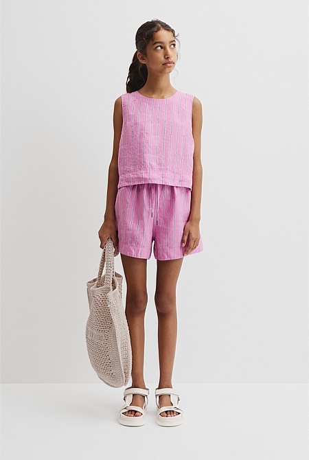 Teen Linen Tank