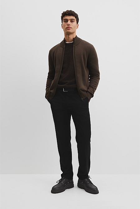 Australian Cotton Zip Through Knit Jacket