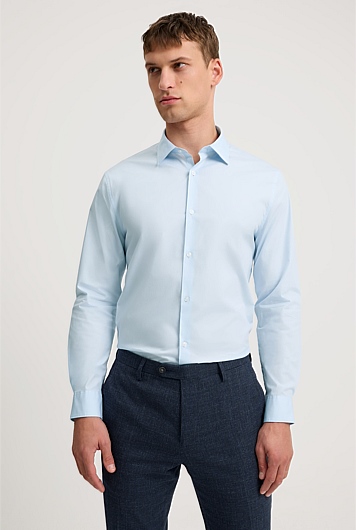 Tailored Fit Poplin Stretch Shirt