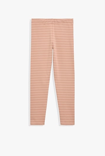 Organically Grown Cotton Blend Stripe Legging