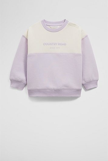 Australian Cotton Spliced Logo Sweat