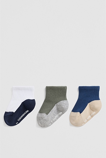 Quarter Crew Sock Pack of 3