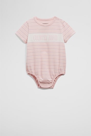 Organically Grown Cotton Stripe Heritage T-Shirt Bodysuit