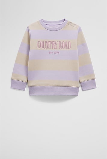 Verified Australian Cotton Heritage Stripe Sweat