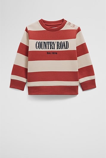 Verified Australian Cotton Heritage Stripe Sweat