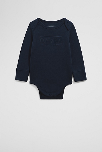 Organically Grown Cotton Heritage Long Sleeve Bodysuit