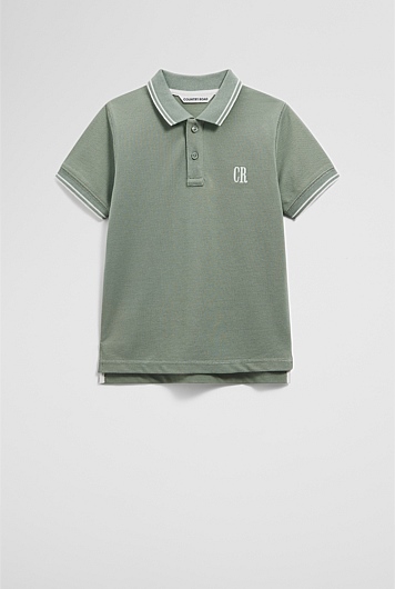 Organically Grown Cotton Logo Polo Shirt