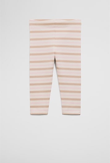 Organically Grown Cotton Blend Stripe Legging