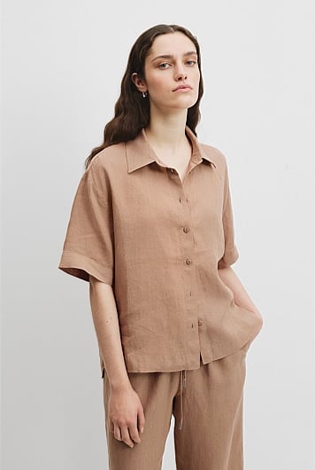 Organically Grown Linen Short Sleeve Shirt