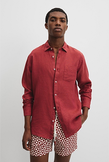 Regular Fit Organically Grown Delave Linen Shirt