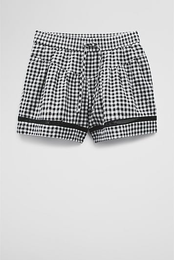 Organically Grown Cotton Check Short