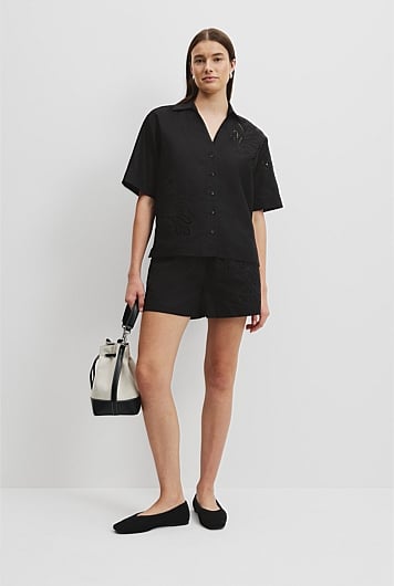 Broderie Short Sleeve Shirt