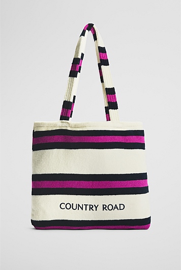 Verified Australian Cotton Stripe Bag-To-Towel