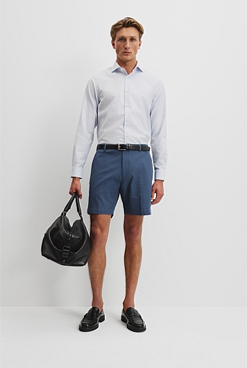 Tailored Cotton Textured Short