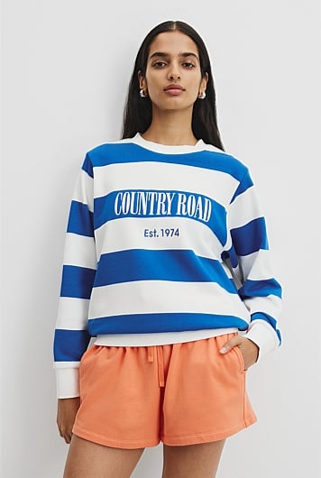 Verified Australian Cotton Stripe Heritage Sweat