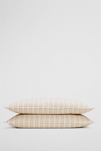 Brae Australian Cotton Stripe Standard Pillowcase Pair