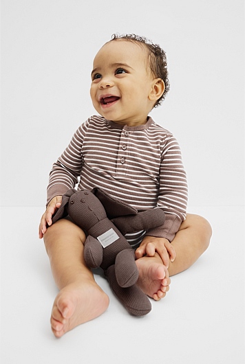 Organically Grown Cotton Rib Long Sleeve Bodysuit