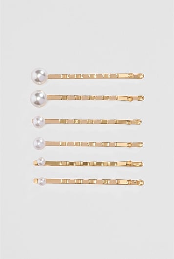 Pearl Hair Pin Pack of 6