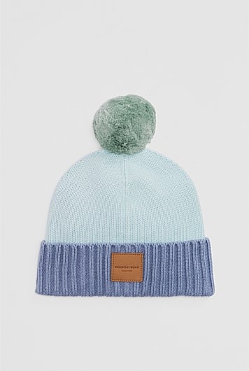 Organically Grown Cotton Blend Patch Logo Beanie