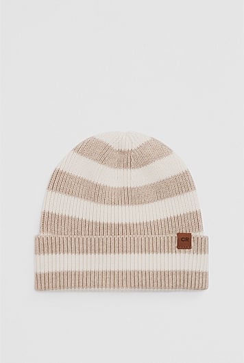 Organically Grown Stripe Knit Beanie