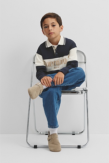 Organically Grown Cotton Logo Rugby Top