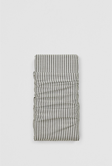 Brae Australian Cotton Stripe Queen Flat Sheet