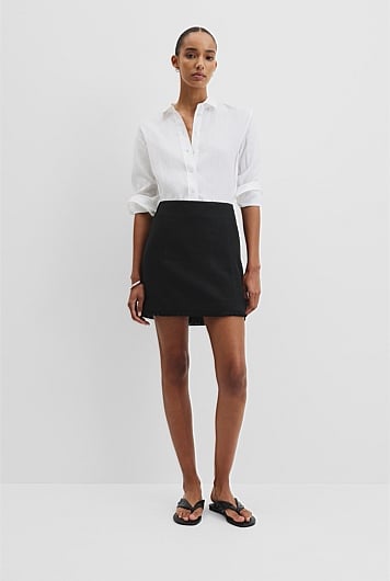 Frayed Mini Skirt