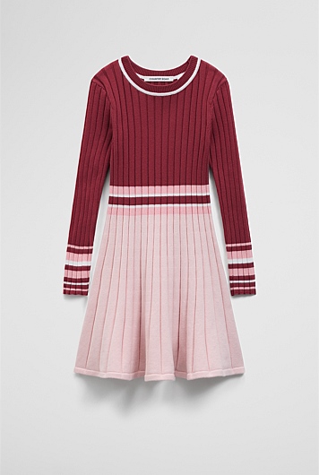 Placed Strap Knit Dress