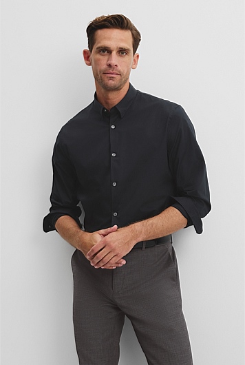 Slim Fit Stretch Cotton Shirt