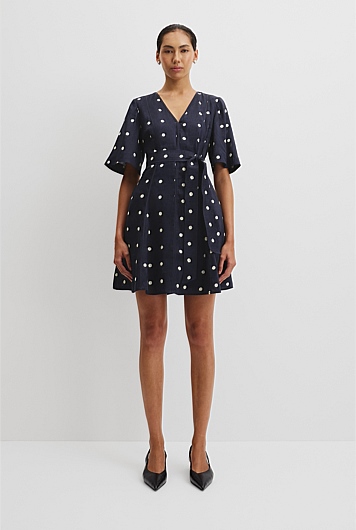 Print Panelled Mini Dress