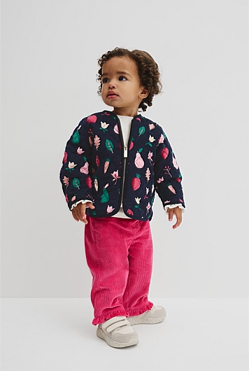 Print Sherpa Lined Jacket