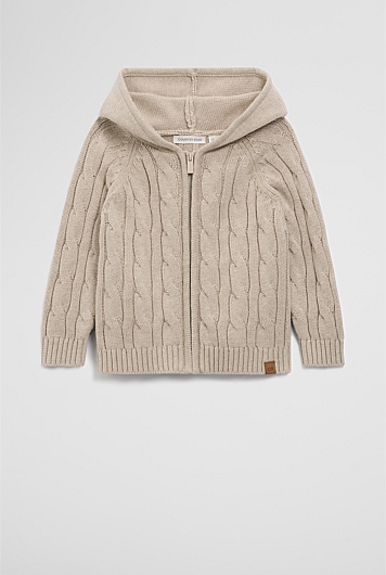 Hooded Zip Through Cardigan