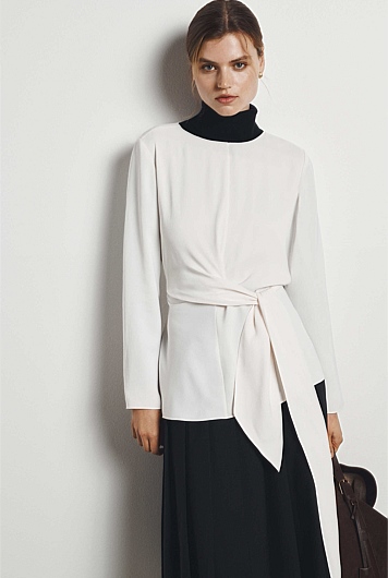 Twist Long Sleeve Blouse
