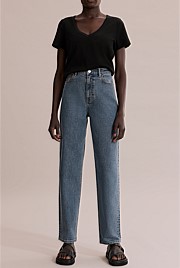 Cotton Relaxed Tapered Jean