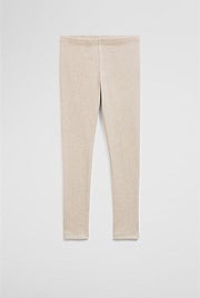 Organically Grown Cotton Blend Solid Rib Legging