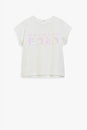 Organically Grown Cotton Sequin Logo T-Shirt