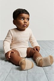 Organically Grown Cotton Heritage Long Sleeve Bodysuit