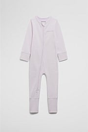 Organically Grown Cotton Stripe Rib Jumpsuit