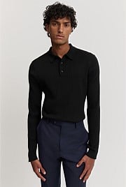 Verified Australian Merino Wool Ribbed Polo