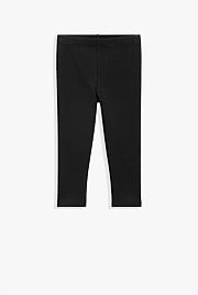 Organically Grown Cotton Blend Solid Rib Legging