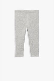 Organically Grown Cotton Blend Solid Rib Legging