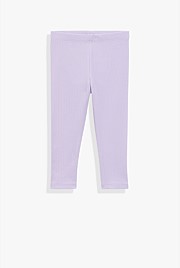 Organically Grown Cotton Blend Solid Rib Legging