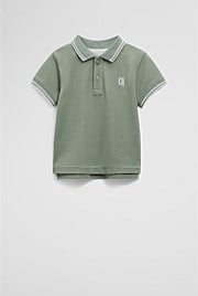 Organically Grown Cotton Logo Polo Shirt