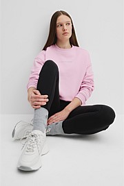 Teen Recycled Cotton Blend Longline Logo Sweat