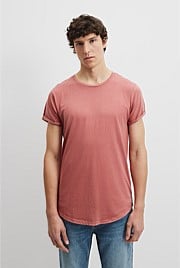 Australian Cotton Longline Garment Dyed T-Shirt