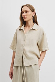 Organically Grown Linen Short Sleeve Shirt