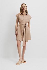 Organically Grown Linen Pocket Detail Dress