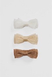 Shimmer Bow Pack of 3