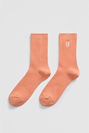 Australian Cotton Blend CR Ribbed Three-Quarter Crew Sock