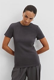 Australian Cotton Blend Fitted T-Shirt